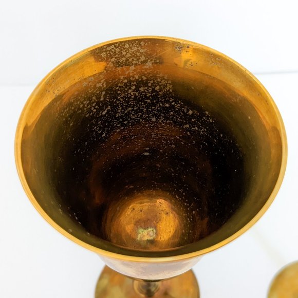 Pair of Brass Goblets Made in India - Picture 5 of 11